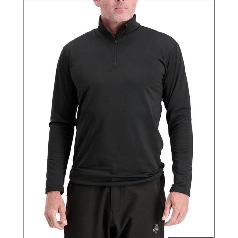 Refrigiwear Flex-Wear Black Pullover Quarter Zip Performance Top Men’s Medium
